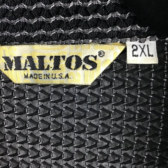 MALTOS Black Lace Knit See Through Cuban Collar Button Down Up Vintage Shirt 2XL - Picture 7 of 7
